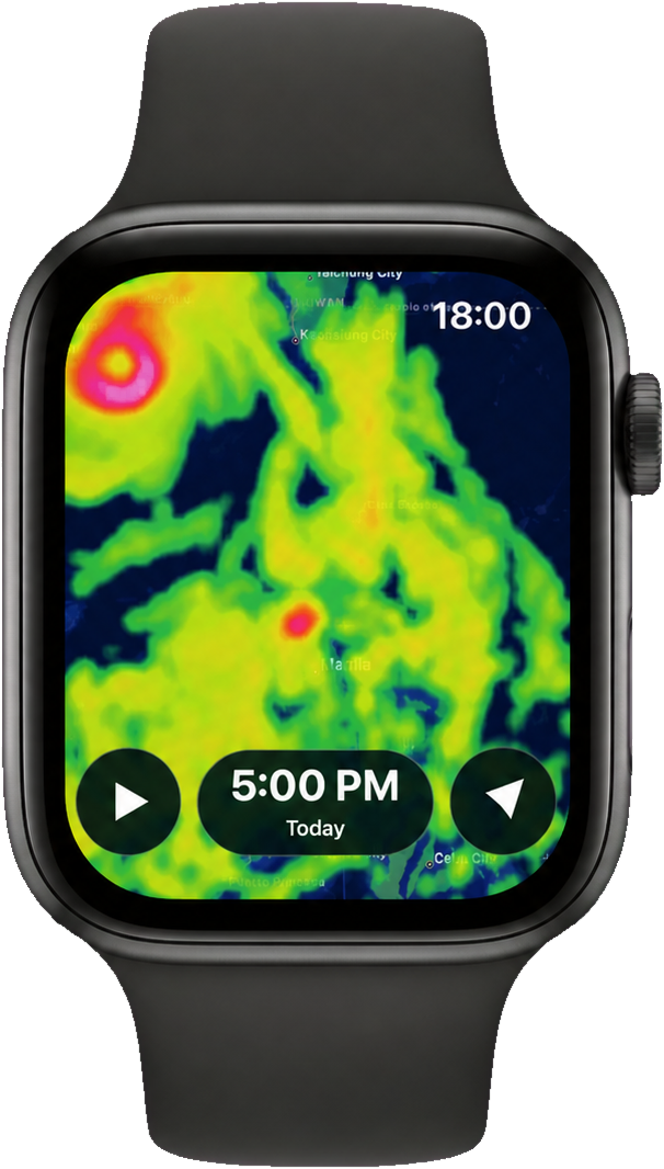 PocketRadar animated rain and snow radar on Apple Watch