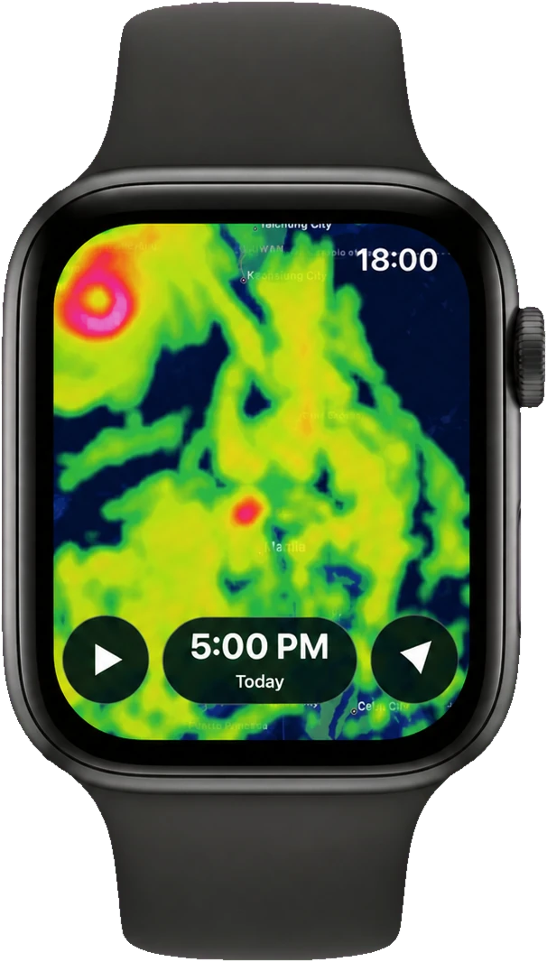 PocketRadar animated rain and snow radar on Apple Watch